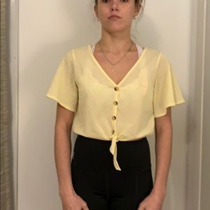 Yellow crop top
